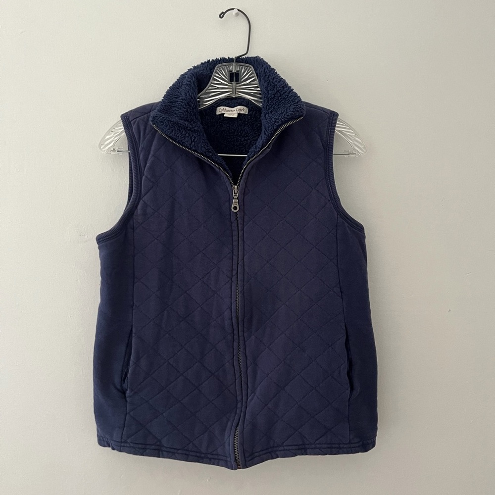Coldwater Creek Small Navy Fleece Jacket